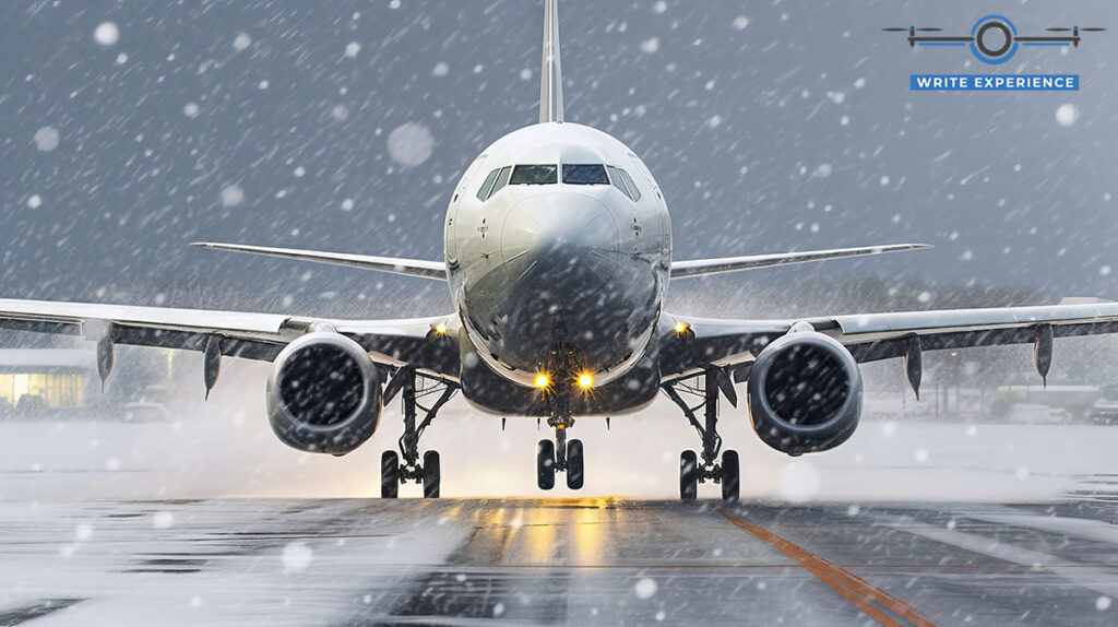 plane in snow