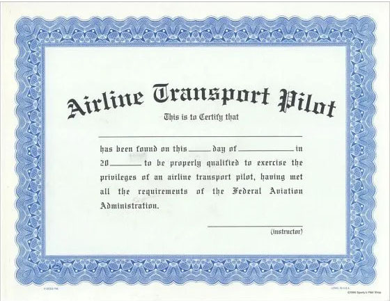 Airline Transport Cert