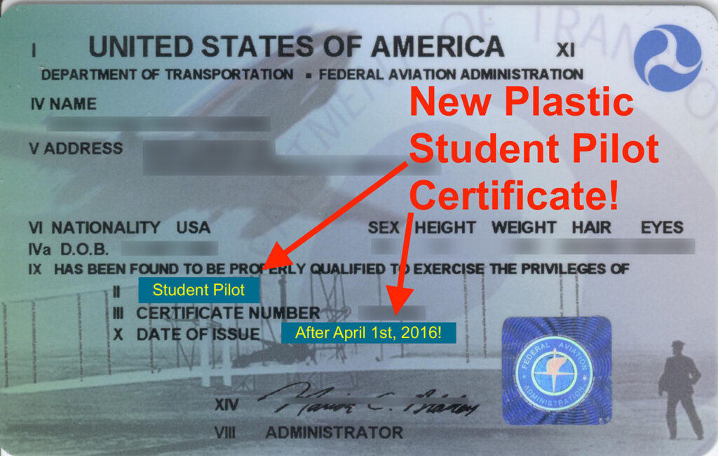 Student Pilot Licenses