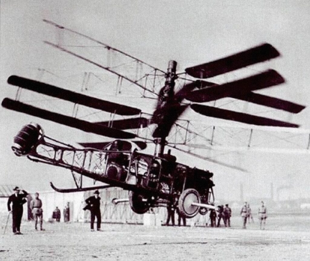 1924, Raúl Pateras Pescara set a new record for vertical flying distance